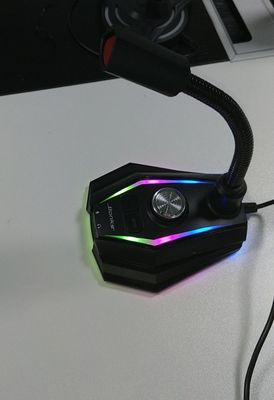 パソコン デスクトップ ラップトップ USB ワイヤード マイクロフォン ゲーム ライブ 音声交換 音声 チャット マイクロフォン