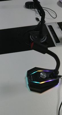 パソコン デスクトップ ラップトップ USB ワイヤード マイクロフォン ゲーム ライブ 音声交換 音声 チャット マイクロフォン