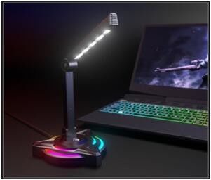 USB デスクトップ ミーティング フル カラオケ エスポート マイク 2 テーブルランプ 調整