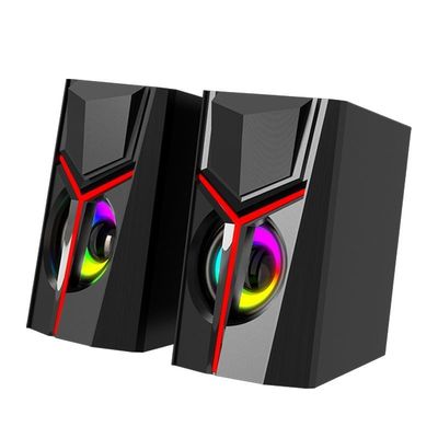 RGBの賭博コンピュータ スピーカーUSBのラップトップの小さい可聴周波極度の容積のデスクトップのサブウーファー
