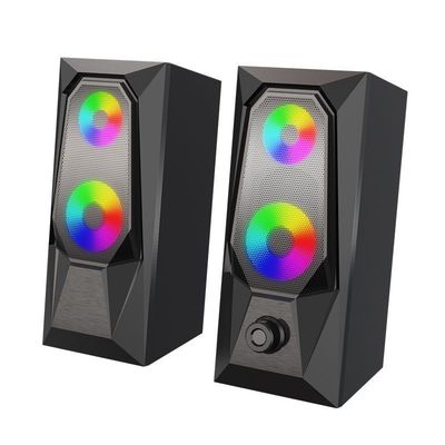 RGBの賭博コンピュータ スピーカーUSBのラップトップの小さい可聴周波極度の容積のデスクトップのサブウーファー