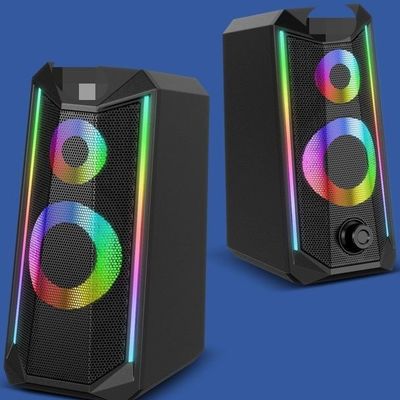 RGBの賭博コンピュータ スピーカーUSBのラップトップの小さい可聴周波極度の容積のデスクトップのサブウーファー