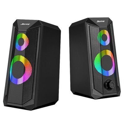 RGBの賭博コンピュータ スピーカーUSBのラップトップの小さい可聴周波極度の容積のデスクトップのサブウーファー
